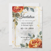 マーブルドリームオレンジバラエレガンスコレクション 招待状 (正面)