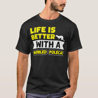 マーブルド・ポレキャットなどの哺乳類で生活を豊かにする Tシャツ