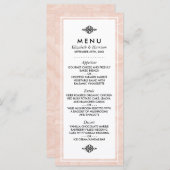 マーブルバラエレガントヴィンテージウェディングメニュー メニュー (正面/裏面)