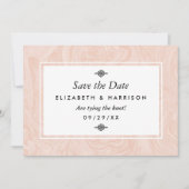 マーブルバラエレガントヴィンテージウェディング日付を保存 セーブザデート (正面)