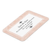 マーブルバラエレガントヴィンテージウェディング日付を保存 マグネット (左側)