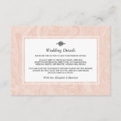 マーブルバラエレガントヴィンテージウェディング詳細インサート エンクロージャーカード (正面)