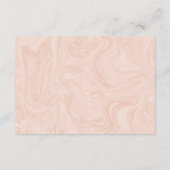 マーブルバラエレガントヴィンテージウェディング詳細インサート エンクロージャーカード (裏面)