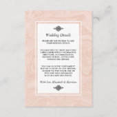 マーブルバラエレガントヴィンテージウェディング詳細 エンクロージャーカード (正面)