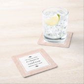 マーブルバラエレガントヴィンテージウェディング スクエアペーパーコースター (インサイチュ)