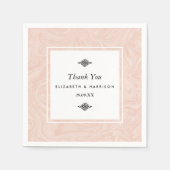 マーブルバラエレガントヴィンテージウェディング スタンダードカクテルナプキン (正面)