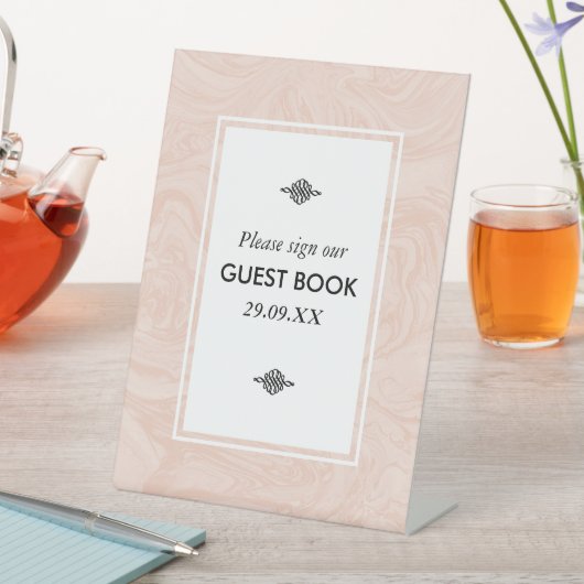 マーブルバラエレガントヴィンテージウェディング 台座サイン (インサイチュ)