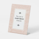 マーブルバラエレガントヴィンテージウェディング 台座サイン (正面)