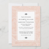 マーブルバラエレガントヴィンテージウェディング 招待状 (正面)