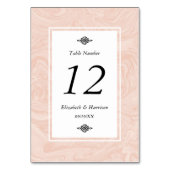 マーブルバラエレガントヴィンテージ結婚式のテーブル番号 テーブルナンバー (裏面)