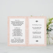 マーブルバラエレガントヴィンテージ結婚式プログラム (スタンド正面)