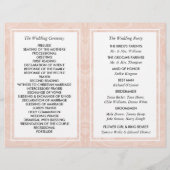 マーブルバラエレガントヴィンテージ結婚式プログラム (裏面)