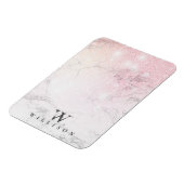 マーブルパーソナライズされたバラグリッター マグネット (左側)