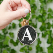 マーブルビクトリアン紙パーソナライズされたイニシャル キーホルダー (手)