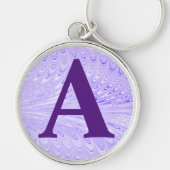 マーブルビクトリアン紙パーソナライズされたイニシャル キーホルダー (正面)