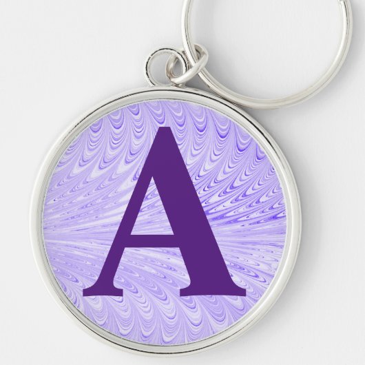 マーブルビクトリアン紙パーソナライズされたイニシャル キーホルダー (正面)