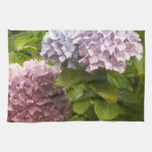 マーブルピンクの紫陽花 キッチンタオル (横)