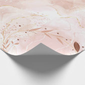 マーブルピンクグリッターラッピング紙 ラッピングペーパー (角)