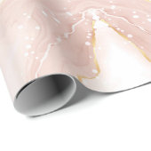 マーブルピンクグリッターラッピング紙 ラッピングペーパー (ロールコーナー)