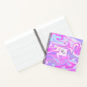 マーブルピンクパープルターコイズ ノートブック (内部)