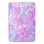 マーブルピンクパープルターコイズ バスマット (正面縦)