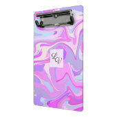マーブルピンクパープルターコイズ ミニクリップボード (アングル2)