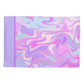 マーブルピンクパープルターコイズ 枕カバー