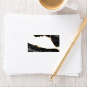 マーブルフェイクアゲートブラックストーンスタイリッシュラグジュアリー金ゴールド ラベル (インサイチュ)