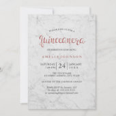 マーブルフェイクバラ金ゴールドキンセアニェラ招待状 招待状 (正面)