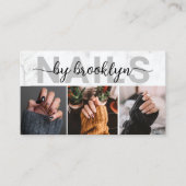 マーブルフォトタイポグラフィネイルアーティスト 名刺 (正面)