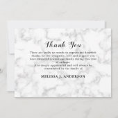 マーブルフォーエバー我々のハート悔やみや弔慰葬儀 サンキューカード (裏面)