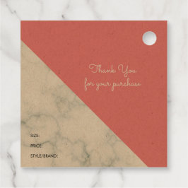 マーブルブティックアパレルブランディングサイズロゴラベル フェイバータグ