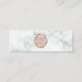 マーブルブティック衣料ブランディングサイズつるラベル スキニー名刺 (正面)