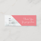 マーブルブティック衣料ブランディングサイズつるラベル スキニー名刺 (裏面)