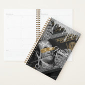 マーブルブラックドルシルバーきらめくサロンプランナー プランナー手帳 (ディスプレー)