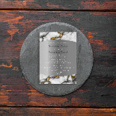 マーブルブラック金ゴールドシルバーグレーイベント誕生日パーティー 招待状