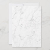 マーブルブラック&ホワイトモノグラム結婚式招待状 招待状 (裏面)