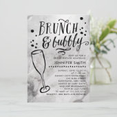マーブルブランチアンドバブルブライダルシャワー招待 招待状 (スタンド正面)