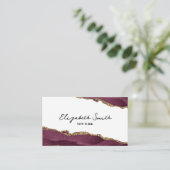 マーブルブルゴーニュ&金ゴールド 名刺 (スタンド正面)