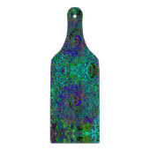 マーブルブルーとアクアマリン抽象芸術レトロスワール カッティングボード (正面)