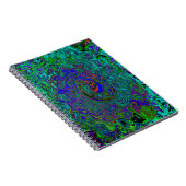 マーブルブルーとアクアマリン抽象芸術レトロスワール ノートブック (右側)