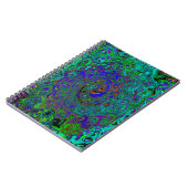 マーブルブルーとアクアマリン抽象芸術レトロスワール ノートブック (左側)