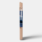 マーブルブルーグリッターフェイク金ゴールドグリッタースパークル Case-Mate iPhoneケース (裏面 / 左)