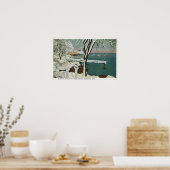 マーブルヘッドハーバーの冬の景色 ポスター (キッチン)