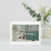 マーブルヘッドハーバーの冬の景色 ポストカード (スタンド正面)