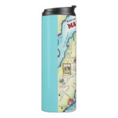 マーブルヘッドマサチューセッツヴィンテージ通りの地図 タンブラー (回転左)