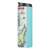 マーブルヘッドマサチューセッツヴィンテージ通りの地図 タンブラー (回転右)