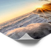 マーブルヘッドライトハウスウィンターサンライズ ポスター (角)