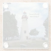 マーブルヘッドライトハウスガラスコースター ガラスコースター (裏面)