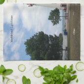 マーブルヘッドライトハウスキッチンタオル キッチンタオル (折り畳み)